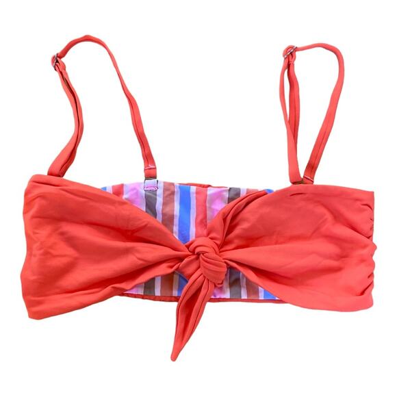 Maaji Mandarine The Beverly Bikini Top Reversible Embroidered Palm Size Medium - Picture 5 of 10